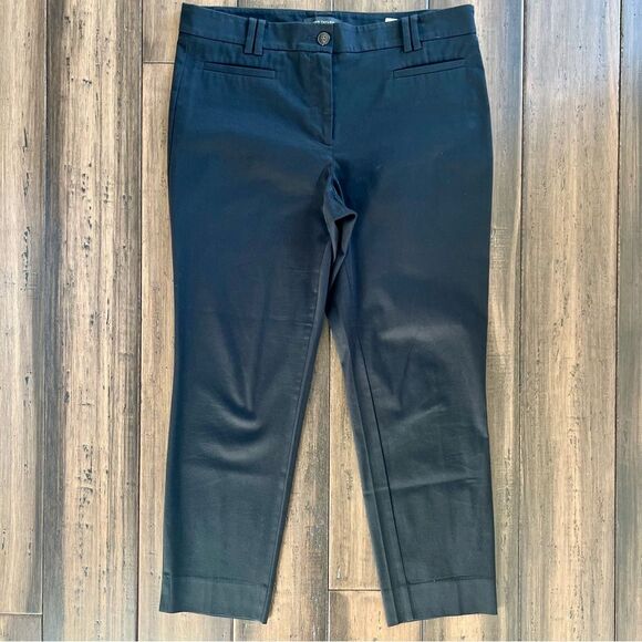 ANN TAYLOR The Cotton Crop Pant Dress Pants Black Size 6 - Picture 3 of 9